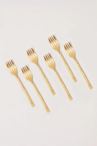 Fourchette en acier inoxydable doré de qualité supérieure avec finition lisse, idéale pour les fêtes de table à manger, les hôtels et la restauration de l'Inde - Product Image 5