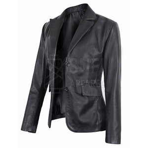 Veste d'hiver en cuir véritable pour femme, design personnalisé, couleur unie, coupe-vent, écologique, streetwear - Product Image 4