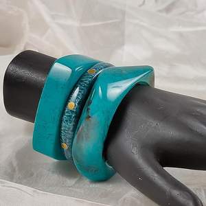 กำไลข้อมือเรซิ่นหลากสีสัน ทำมือ ดีไซน์หนา  งานฝีมืออะคริลิก  เครื่องประดับแฟชั่นโดดเด่น  กำไลซ้อนกันได้ สำหรับอินเดีย กำไลทำมือ - Product Image 1