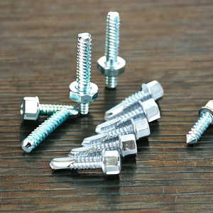 Vis autoforeuses à tête hexagonale, acier au carbone de classe 8, zinc/phosphate/galvanisé, métrique/pouce, fixations structurelles pour toiture, OEM personnalisé - Product Image 1