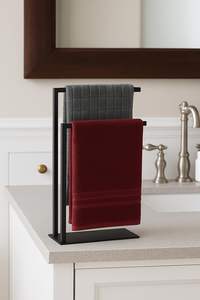 Toallero Metálico Moderno Adecuado para Baños Minimalistas que Agrega un Almacenamiento Funcional y Elegante - Product Image 4