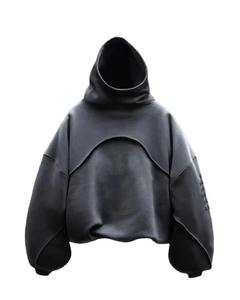 Sudadera con Capucha Unisex Extra Grande, 100% Algodón Grueso, Forro Polar, Color Sólido, Estilo Urbano Premium, OEM - Product Image 5