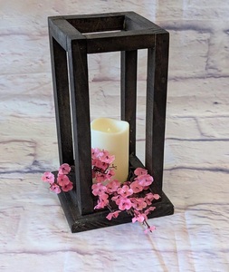Centro de Mesa de Boda con Farol de Madera, Portavelas de Farol para Decoración de Mesa de Boda Rústica, Farol de Madera para Velas de Navidad - Product Image 4