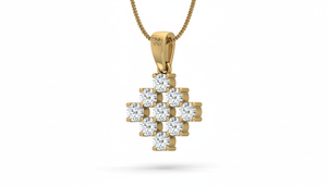 Pendentifs en or 14 carats et diamants naturels pour femmes, sertis de pierres |   0,55 carats |   Bijoux fins de haute qualité, commandes en gros disponibles - Product Image 4