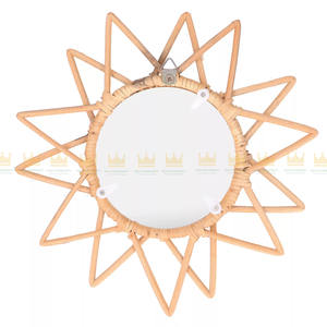 Restaurante decoración de pared y decoración del hogar ratán innovador arte decoración maquillaje espejo Retro vestidor Baño - Product Image 3