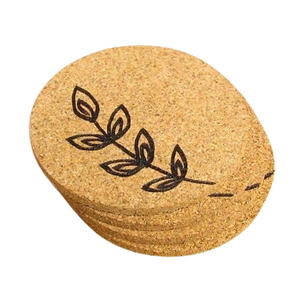 Emoji Design <b>Cork</b> <b>Coasters</b> Latest Design 2025 Top Selling Table Decor Wood & Stone High Quality Coffee <b>Coasters</b> Wholesale Price - Product Image 5