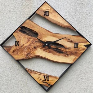 Horloge murale décorative de forme ronde en bois de qualité supérieure Look attrayant pour la maison et le hall de l'hôtel de l'Inde à un prix impressionnant - Product Image 4