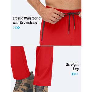 Logo personnalisé Pantalons pour hommes en tricot extensible dans les 4 sens de haute qualité Pantalons d'entraînement en polaire athlétique Jogging surdimensionnés avec poches Pantalons pour hommes - Product Image 2