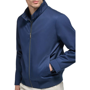 Blouson aviateur léger avec tricot côtelé col montant coupe confortable extérieur imperméable pas cher veste coupe-vent softshell pour hommes - Product Image 6