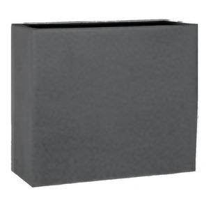 Jardinière rectangulaire haute Davenport 80 en Fiberstone gris foncé 80x30x68cm, grand pot de fleurs d'intérieur et d'extérieur résistant aux intempéries, Vietnam - Product Image 1