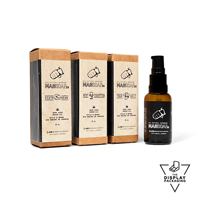 Boîte en papier kraft personnalisée pour huile à barbe en gros, flacon compte-gouttes, sans parfum, soin de la barbe pour hommes, cire à barbe, nettoyant pour le visage