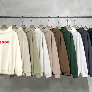 Biểu Tượng Tùy Chỉnh Trống Lông Cừu Pháp Terry Drop Shoulder Không Có Chuỗi Unisex Người Đàn Ông Phụ Nữ Nặng Quá Khổ Bông Hoodies Cho Nam Giới - Product Image 2