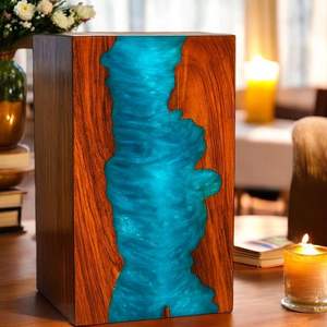 Urna de Resina y Madera Artesanal |   Acabado de Alta Calidad |   Suministro al por Mayor - Product Image 1
