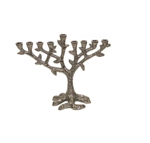 Menorah en aluminium au design classique pour la décoration de Noël, centre de table de mariage, porte-bougie, décoration de table à domicile - Product Image 3