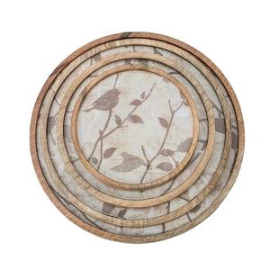 Factory Wholesale Supplier Unique Look Enamel Design Serving Platter Custom Wood Household Flatware <b>Large</b> <b>Salad</b> Platter <b>Bowl</b> - Product Image 6