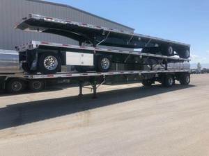 New Arrivals 4 AxleFlatbed Semi <b>Trailer</b> 40ft Container 80 T Flatbed Semi <b>Trailer</b> With Good Condition wholesale prices - Product Image 1