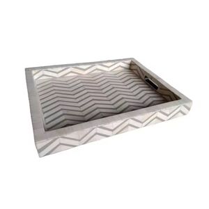 Plateau de service en incrustation d'os pour restaurant et maison Plateau décoratif en incrustation d'os de qualité supérieure Produit de polissage à la main - Product Image 4