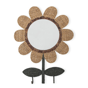 Espejo Antiguo de Pasto Marino con Marco en Forma de Sol, Espejos Ecológicos de Pasto Marino a Excelente Precio - Product Image 3