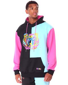 Ensemble sweat-shirt et jogging à blocs de couleurs personnalisés, imprimé, écologique, 100% coton, mode d'hiver, survêtement en micro-polaire pour hommes - Product Image 3