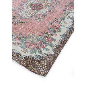 Tapis en laine noué à la main vintage grande surface Pae-2171, motif floral rouge-orange, pour salon, couloir, chambre d'adolescent, rectangulaire - Product Image 2