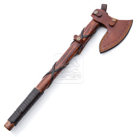 Hache Viking Tomahawk DD-VikingAxe-129, hache barbue forgée à la main, manche en bois industriel DIY, outil de camping et de chasse, 58-62HRC, 18 pouces