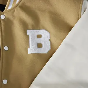 Veste décontractée unisexe vente en gros personnalisé Letterman coton polyester vêtements chauds vestes universitaires - Product Image 4