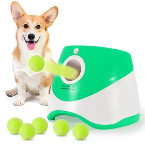 Fábrica Personalizado Elétrico 3M 6M 9M exigível Automático Pet brinquedos interativos Dog Tennis ball Launcher Dispositivo Thrower Machine brinquedos