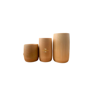 Tasse en bambou traditionnelle tendance avec poignée, vaisselle écologique faite à la main pour le bureau moderne, la maison et l'extérieur - Product Image 6