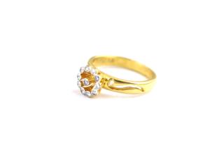 Bague empilable en argent sterling 925 avec fleur en diamant et pierres précieuses, faite à la main - Product Image 2