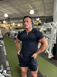 Camisetas Deportivas Refrescantes para Hombre de 4.9 oz, Camiseta Deportiva para Gimnasio, Atletismo, Correr, Cuello Redondo Informal, Ajustada, Manga Corta - Product Image 2