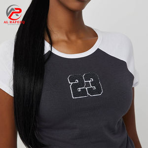 Venta caliente logotipo personalizado para hombre Chenille bordado camiseta moda camiseta con bordado de chenilla - Product Image 3