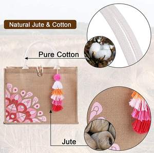 ถุงช้อปปิ้งช้อปปิ้งช้อปปิ้งปอกระเจาถุงสิริความงามสำหรับโรงเรียน,วิทยาลัย,การเดินทาง,ชายหาด OEM ทำในประเทศเวียดนาม - Product Image 3