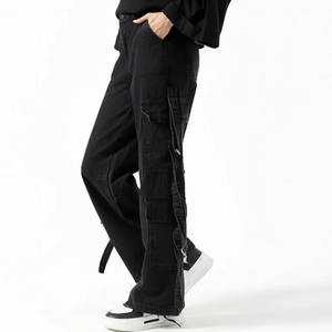 Pantalon cargo de haute qualité pour femmes Pantalon long confortable Service OEM Jeans droit multi-poches Coupe régulière Prix raisonnable - Product Image 4