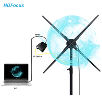 Équipement Holographique Connecté PC Écran Holographique 100 Cm avec Entrée HDMI, Projecteur Holographique 3D Interactif à Synchronisation HDMI