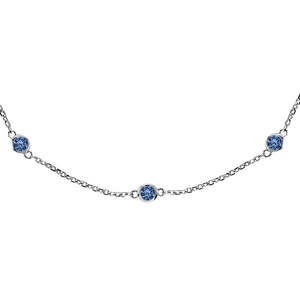 Collar con Diamante Azul Fantasía en Oro Blanco de 14k, 1.00ct - Product Image 1