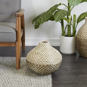 Jarrón hecho a mano tejido de algas marinas hecho en Vietnam material ecológico para decoración del hogar y decoración de vajilla al por mayor - Product Image 6