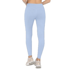 Novedad en Ropa Deportiva para Mujer, Leggings de Yoga Largos, Transpirables, de Alta Elasticidad, con Estampado Sólido y Efecto Fruncido, para Correr y Entrenar - Product Image 6