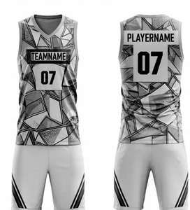 Maillots de basket-ball personnalisés, uniformes de basket-ball en gros, polyester vierge, sublimation, séchage rapide, ensembles de maillots de basket-ball pour hommes - Product Image 3