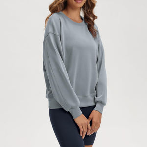 เสื้อสเวตเชิ้ตคอกลมทรงโอเวอร์ไซส์คุณภาพพรีเมียมสำหรับผู้หญิง สินค้าขายดี แขนยาว เสื้อสเวตเชิ้ตผู้หญิง - Product Image 3