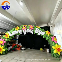 Arche gonflable personnalisée Chenghuang 2026, arche d'entrée gonflable verte avec lettres pour la décoration de mariage et de fête