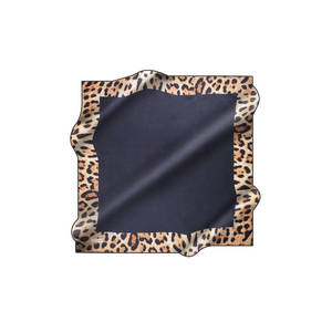 Pierre Cardin <b>Leopard</b> <b>Print</b> Crepe Satin Square <b>Scarf</b> 90x90 - Product Image 1
