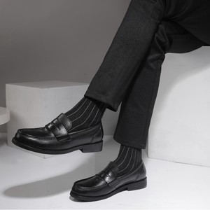 Chaussures en cuir respirantes avec talon rembourré et semelle souple, chaussures de mode pour hommes, chaussures décontractées - Product Image 6