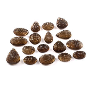 Quartz fumé naturel fait à la main sculpté pierre précieuse magnifiquement conçu bijoux en vrac utiliser lot mixte pierres précieuses optiquement légères en vrac - Product Image 4