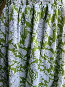 <b>Bohemian</b> maxi <b>Dress</b> floral cotton <b>dress</b> Green hand block printed <b>dress</b> - Product Image 3