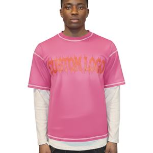 Camiseta de hombre de algodón grueso de doble capa, estilo vintage, personalizada, con lavado ácido, costuras invertidas y mangas tipo gofre. - Product Image 3