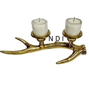 Nouvel arrivage Bougeoir de finition plaqué or Bougeoir en métal et aluminium Bougeoir votif décoratif de forme personnalisée - Product Image 1