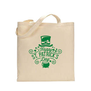 Sac fourre-tout pour femme pour la Saint-Patrick avec un grand chapeau joyeux, design élégant et festif - Product Image 2