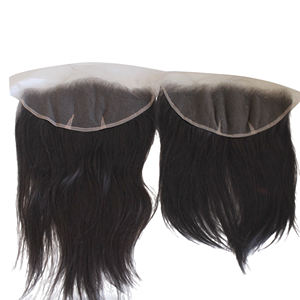 Frontal en cheveux humains doux, 100% noué à la main, 100% cheveux humains, naturel, qualité 10A, lisse et soyeux, pré-épilé, frontal transparent 13x6 - Product Image 3