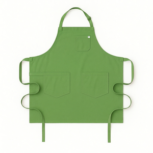 ผ้ากันเปื้อนผ้าแคนวาส สีน้ำเงินเข้ม 3 กระเป๋า ซักด้วยเครื่องได้ ปรับเอวได้ กันน้ำ สำหรับอุปกรณ์ทำความสะอาด ใช้ในชีวิตประจำวัน เรียบง่าย - Product Image 5