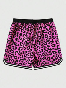 Short de basket-ball mi-long en maille de style High Street pour hommes, taille élastique de base personnalisée avec motif imprimé solide - Product Image 5